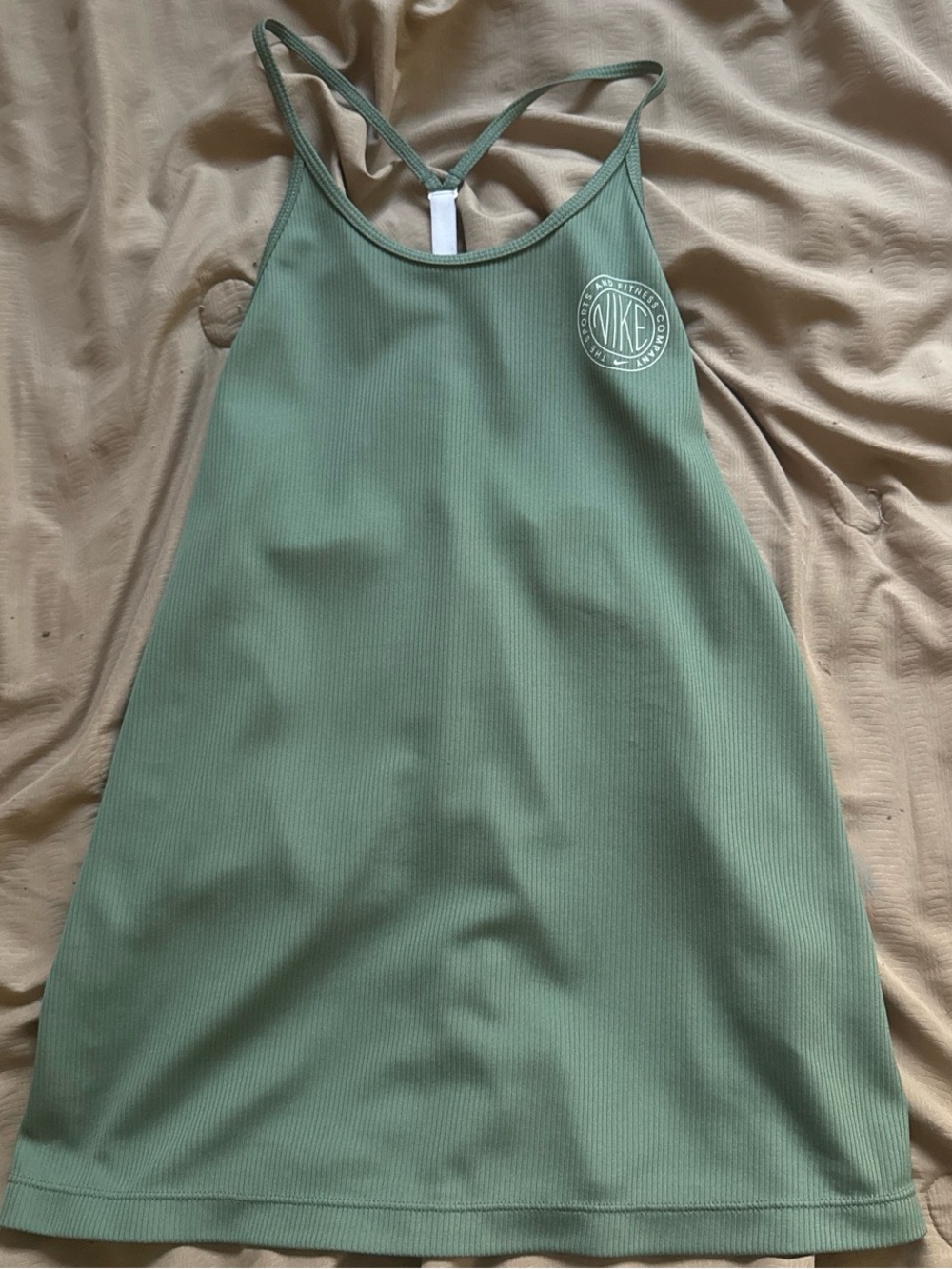 Nike Dri-fit Women's Green Ribbed Tank